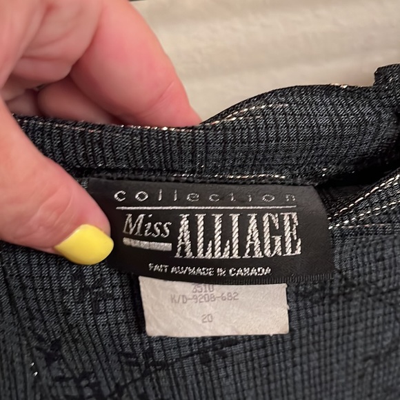 Miss Alliage skirt dark Gray/black size 20 - Picture 7 of 10